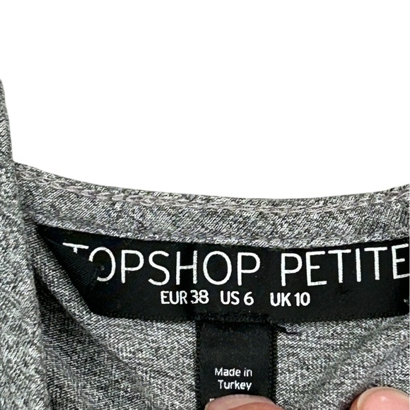 Topshop PETITE Charcoal Sleeveless Romper Sz 6P - Picture 8 of 8
